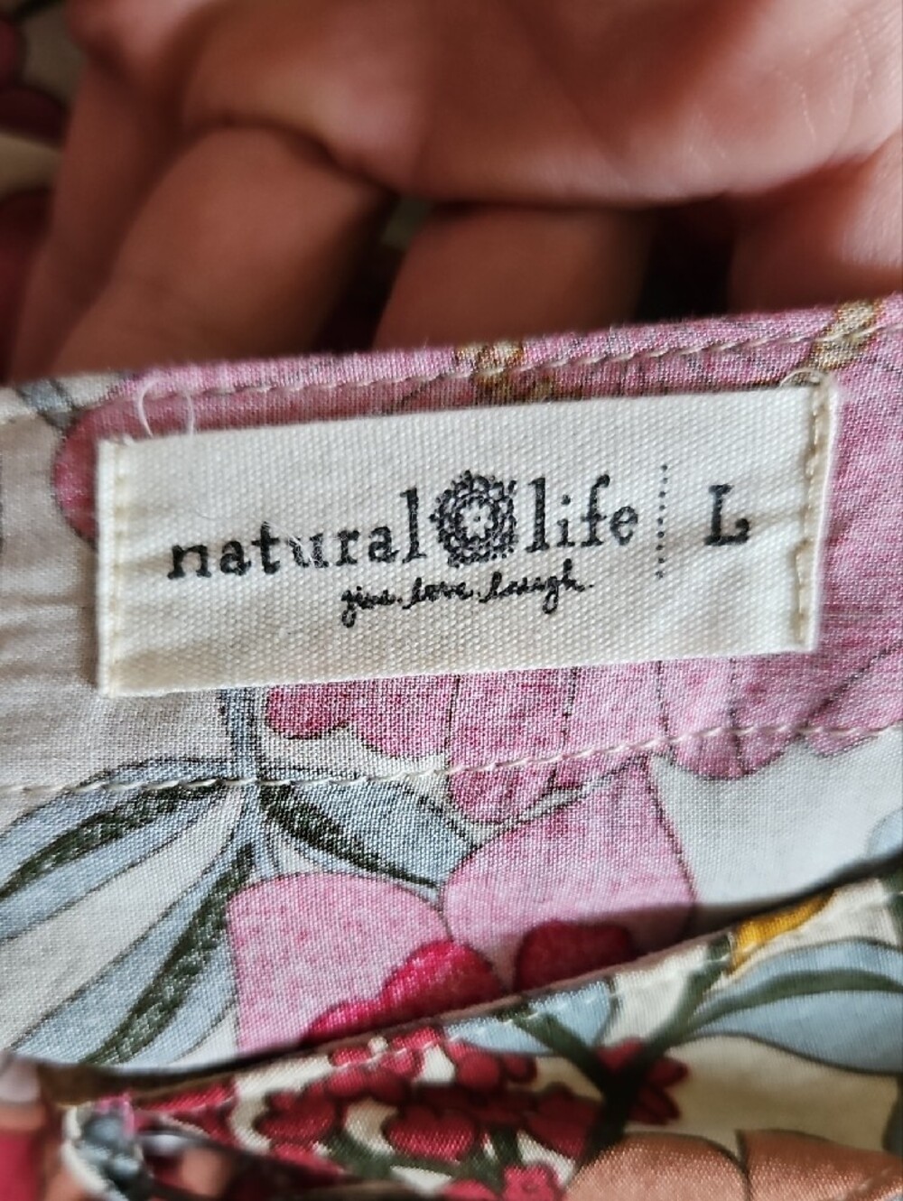 NWOT NATURAL LIFE Floral Maxi Dress — Pink, Yellow, Green, Cream - Picture 7 of 9